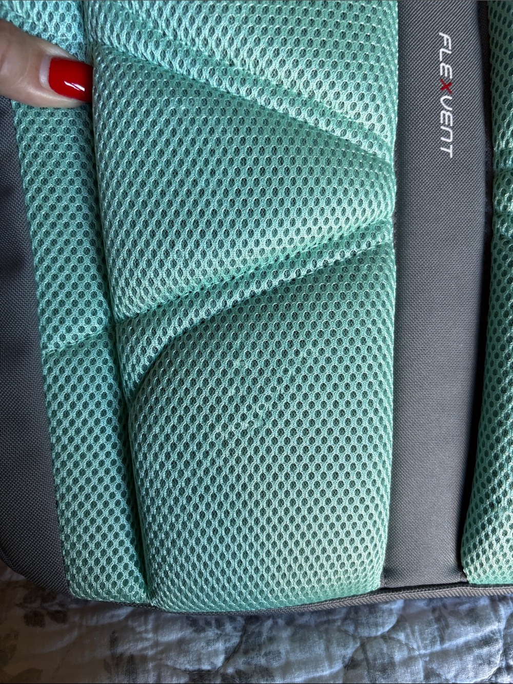 The North Face Gray Backpack with Mint Accents - Picture 12 of 13